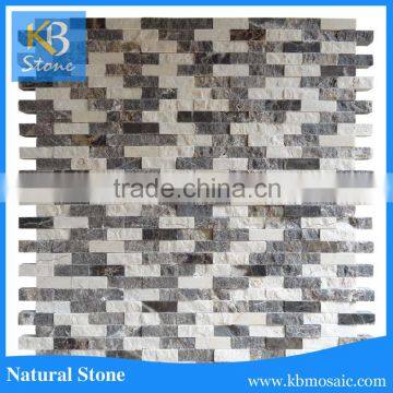 kbstone home deco light emperador and dark marble mosaic sheet