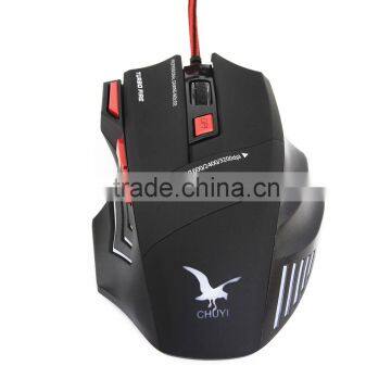 Hot sale 2400DPI Wired 7D Optical PRO Gaming Mouse Mice black