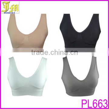 2014 New Comfy Seamless Bras Sexy Maternity Sports Bra Wireless Genie Style Shapewear XXXL BLACK