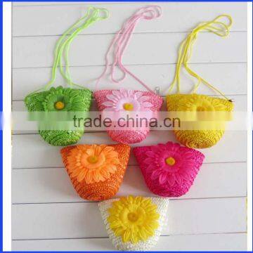 Wholesale 6 Colored Sunflower Coin Purse Neck Hanging Cell Phone Beach Messenger Bag (LCHHB108)