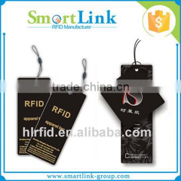 Customized RFID apparel price tag,rfid uhf clothing label hang tag for garment inventory management