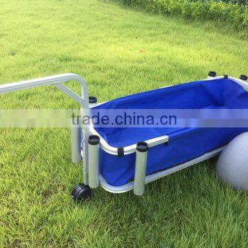 2016 popular balloon wheels aluminum fishing cart