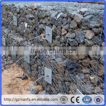 PVC coating after galvanising With Diaphragm/Divider Hexagonal Hole Gabion Baskets(Guangzhou Factory)