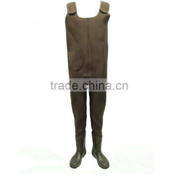Fishing hunting neoprene waterproof waders with boot