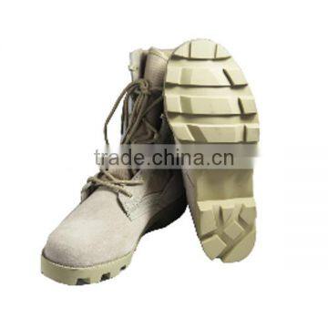 Military Boots Tan - Mountaineer Sole Military Desert Deployment Boots With Side Zipper (Leather) 9"