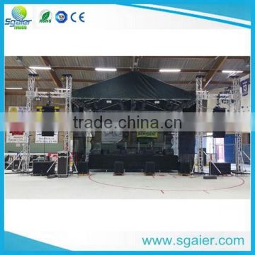 Outdoor event truss 9*9*9 m with 2 PA wings system factory direct sell