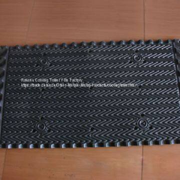 Cooling tower herringbone fill