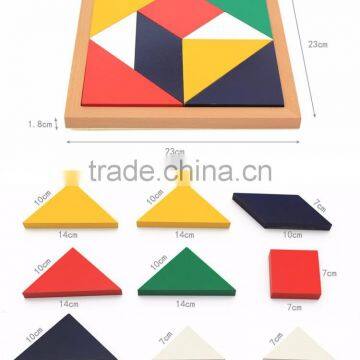 Wooden Montessori Education Toy Tangram Jigsaw Puzzle photo-5