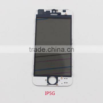 Front Cover Glass With Cold Press Cold Glue Frame With OCA With Original Polarizer for Iphone5 5s 5c photo-2