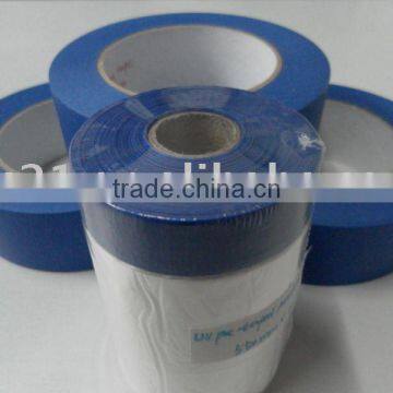 blue UV resistant paper taped masking film