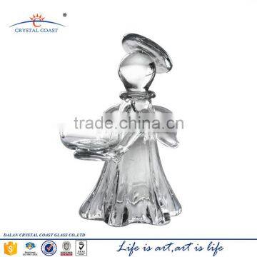 6.3''H Hand Blown Small Western Glass Angel Figurines photo-4