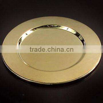 Gold Charger Plate/ Gold Show Plate/ Gold Wedding Table Plate photo-3