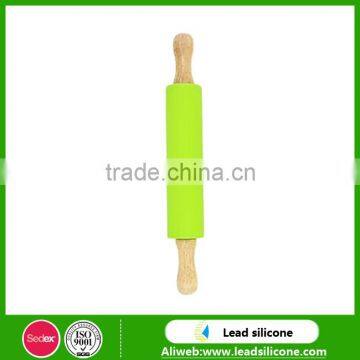 No-stick Silicone Rolling Pin With Wooden Handle