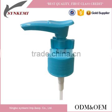 China blue lotion dispenser pump 24/410