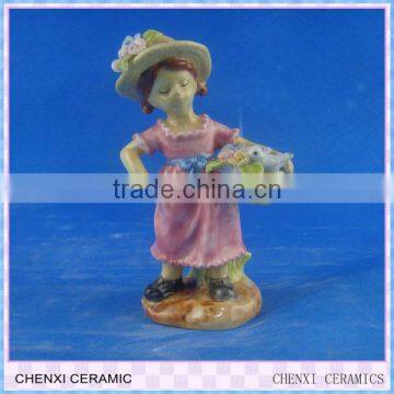 porcelain figure;porcelain dancing girl, home decoration