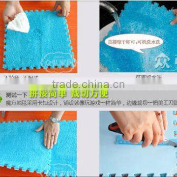 30x30cm DIY Size Color Fluffy Anti-skid Rug Dining Room Carpet Bedroom Floor Mat photo-2