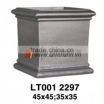 Vietnam Squared High Quality Dark Painted Terracotta Pottery