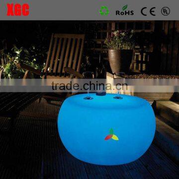 2019 PE glow led coffee table with chair GF306