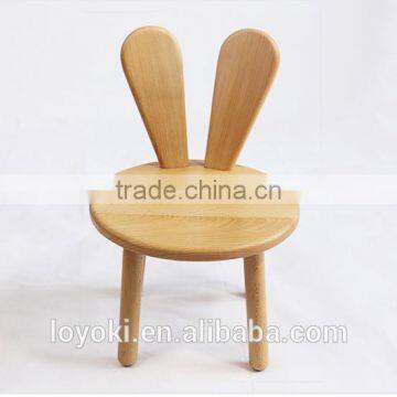 Creative Design Rabbit Model Kids Bench Solid Beech Wood Child Chair for Kids Play Room Kindergartens Chair Kids photo-2