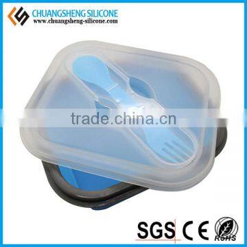 Portable Office Lunch Case, FDA Silicone Food Box, Fruit Container