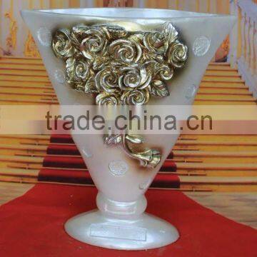 China wholesale luxurious polyresin hotel decor flower vases