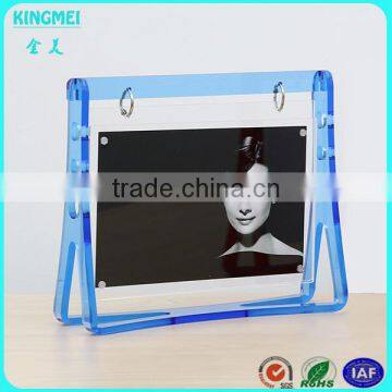 KM-VP96 customized elegant pop new style acrylic photo frame acrylic swing frame photo frame