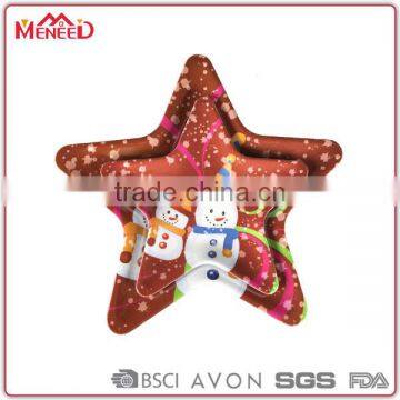 Fashion X'mas Star Shape Custom Made Melamine Plate photo-2