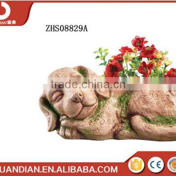 Resin Garden Dog Flowerpot,Bonsai Pot,Plant Pot