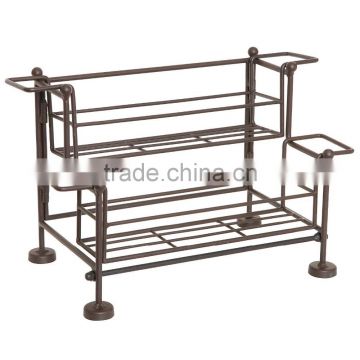 Metal Kitchen Scroll Condiment Holder Shelf