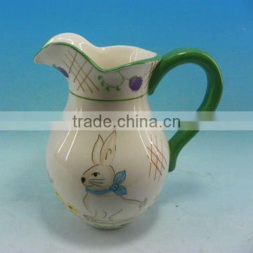 rabbit decoration ceramic kettle jug