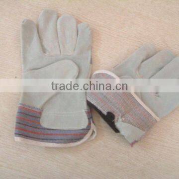 Sunnyhope patched palm canvas back cow split leather work glove