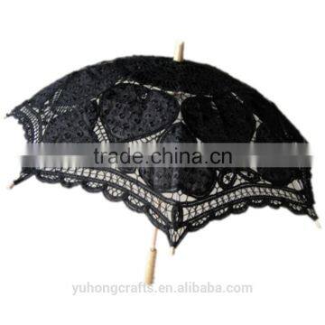 Black Lace Parasol Umbrella photo-2