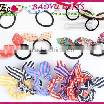 Rabbit ear hair ring kids bows hair ring hair accessories Factory wholesale