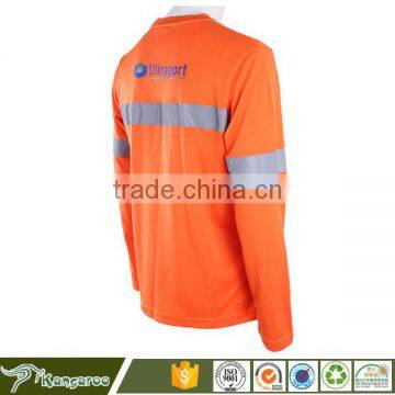 V-Neck High Visibility Fluorescent Reflective Tape T-Shirt photo-6