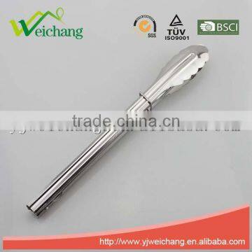 WCR189 Stainless Steel Food Tong with Locking Mechanism and Large Loop for Hanging