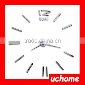 UCHOME New Products Quartz Clocks Fashion Watches 3d Real Big Wall Clock Rushed Mirror Sticker Diy Modern Design Decor photo-2