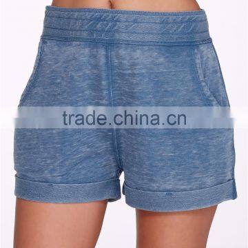 OEM Women Plain Cotton French Terry Knit Sleep Shorts Sexy Cycling Yoga Shorts Wholesale Custom Manufacturer Shorts Pants photo-3