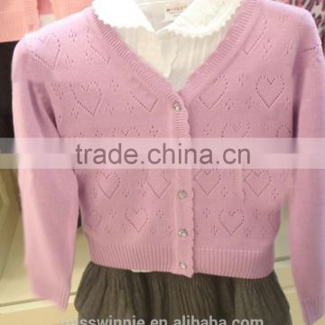 2015 high quality stylish girls sweater cardigan