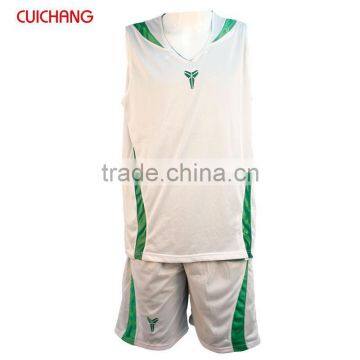 plain white basketball jerse with high quanlity