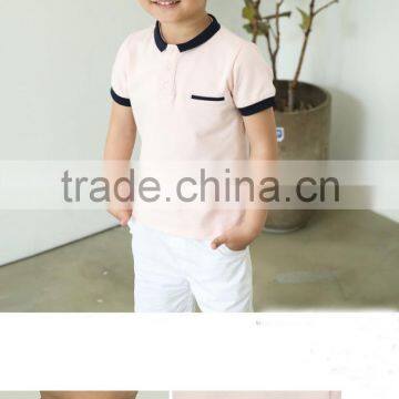 Custom 100% Cotton Children School Uniform Blank T-shirt Kids Polo T-shirt photo-5