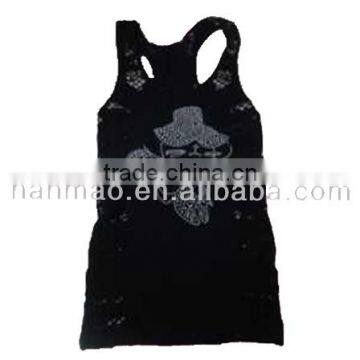 Women's Fashion Beaded Lace Top Cami Tank