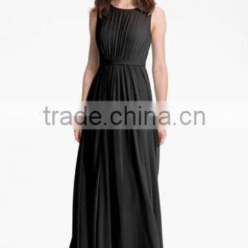 MGOO 2016 Formal Occasions Pleated Chiffon Maxi Dress Pictures Of Latest Gown Plain Elegant Prom Dress photo-3