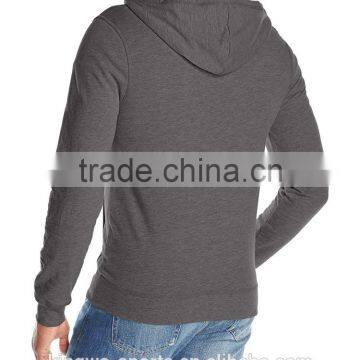High Quality Mens Plain Hoodies Zippered Cotton Hood Casual Daily Wear photo-4
