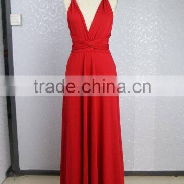 Yihao 2016 Special Offer Natural V-neck Vestidos De Fiesta Women Long Sexy Strapped Lady Party Maxi Summer Dress