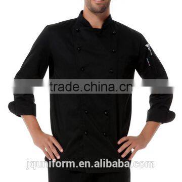 Guangzhou Uniforms Manufacturer New Design Black Cotton Fabric Unisex Chef Cook Uniform Kitchener Uniforms photo-2