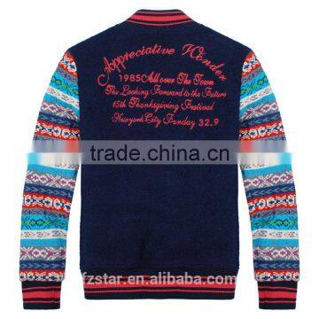 Wool Letterman Sweater Sleeves Mens Varsity Jacket photo-2