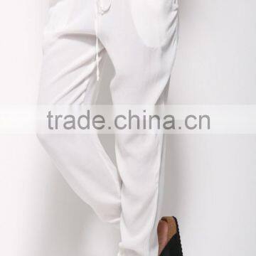 Loose Fit Elastic Tied Waist Jogger Pants With Side Pockets photo-4