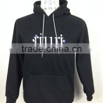 mens black fleece hoodie from China