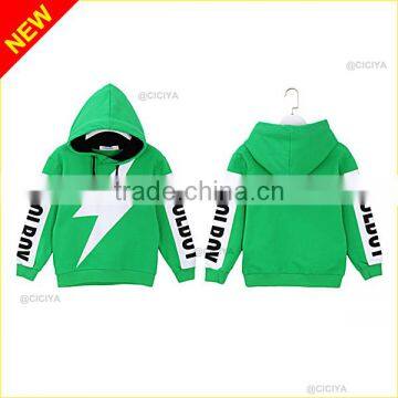 New Design Boys Fleece Hoody With Hood Lightning Printing Cool Boy Hoodies Custom Wholesale photo-3