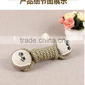 Pet Dumbbell Toy in the Big Dog Toy Double Tennis Ball Cotton Polished Bite Pet Supplies Can be Customized photo-4
